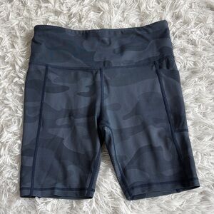 Women's Camo Navy Biker Shorts